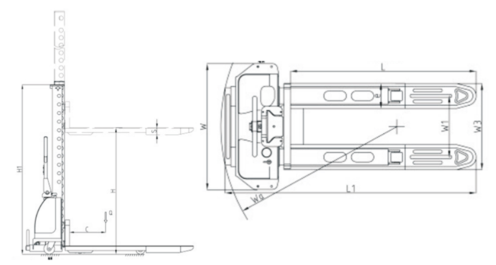 SSL self-elevating stacker drawing